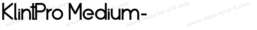 KlintPro Medium字体转换